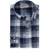 Barbour geruit overhemd tailored fit donkerblauw