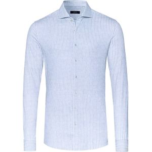 katoenen Desoto business overhemd slim fit lichtblauw gestreept