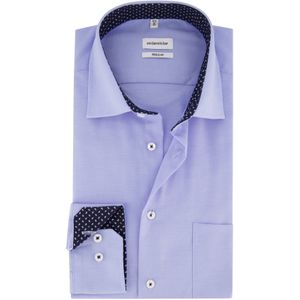 Seidensticker business overhemd Regular normale fit blauw effen