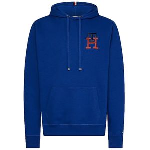 Big & Tall Tommy Hilfiger trui blauw katoen hoodie