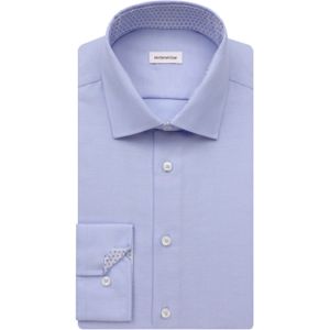 katoenen Seidensticker business overhemd slim fit effen lichtblauw