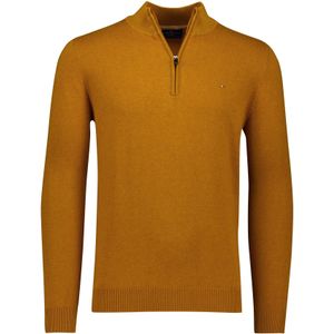 Half zip trui Portofino oker katoen