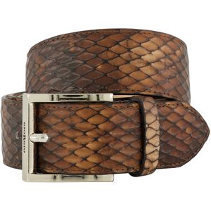 Giorgio riem structuur leer bruin