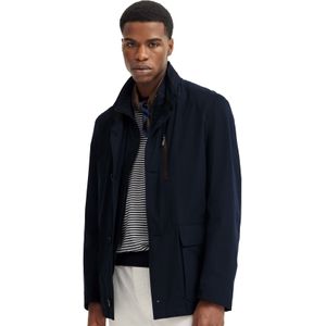 polyester Bugatti tussenjas donkerblauw wijde fit
