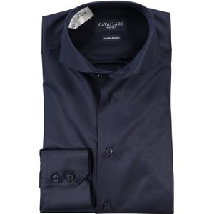 Cavallaro overhemd navy blue uni mouwlengte 7