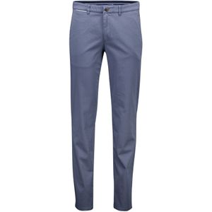 COM4 modern chino blauw katoen normale fit