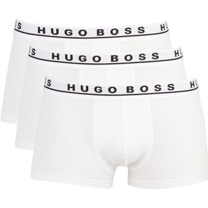 Hugo Boss 3-pack boxershorts wit effen