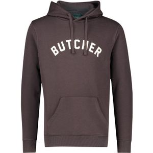 Butcher of Blue sweater bruin effen hoodie