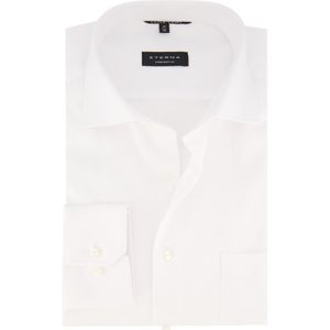 Eterna overhemd mouwlengte 7 Comfort Fit wijde fit wit effen katoen met borstzak