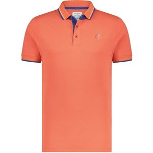 A Fish Named Fred polo oranje katoen met stretch slim fit