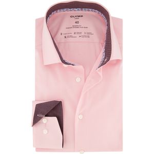 Katoenen Olymp luxor overhemd modern fit 24 seven roze