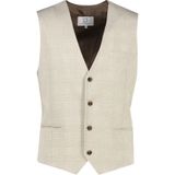 Beige Born With Appetite gilet geruit normale fit