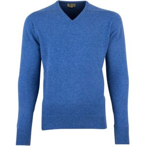 William Lockie pullover blauw lamswol