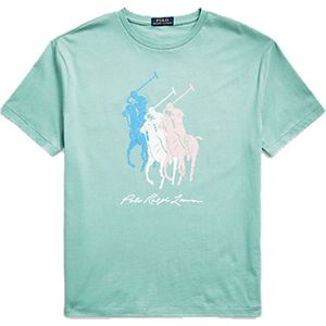 Polo Ralph Lauren t-shirt groen opdruk 3 paarden