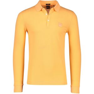 Hugo Boss polo oranje lange mouw