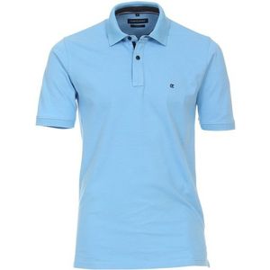 Casa Moda polo blauw effen 100% katoen normale fit