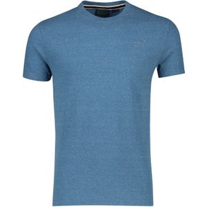 blauw Superdry t-shirt gemeleerd katoen