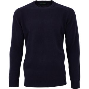 Alan Paine trui navy lamswol ronde hals ruime fit