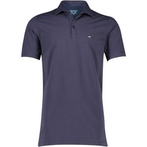 Portofino polo donkerblauw effen katoen wijde fit