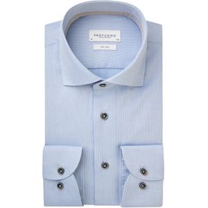 katoenen Profuomo business overhemd slim fit blauw