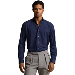 Wijde fit Polo Ralph Lauren overhemd donkerblauw flanel