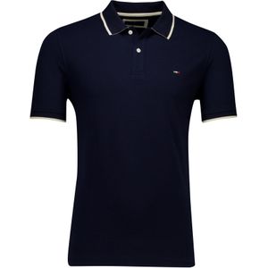 Portofino polo donkerblauw pique effen 3-knoops