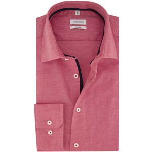 Seidensticker business overhemd  roze effen katoen normale fit