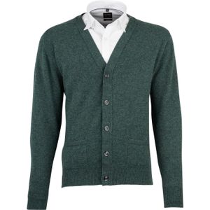 William Lockie vest groen melange lamswol