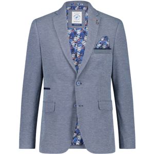 colbert A Fish Named Fred lichtblauw effen slim fit