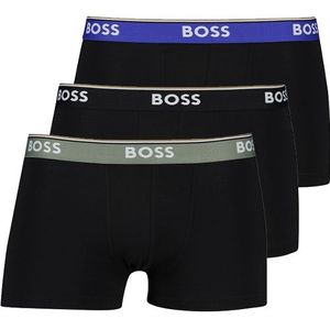 Hugo Boss boxershorts 3-pack zwart effen katoen