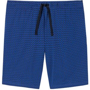 Korte pyjamabroek Schiesser geprint katoen blauw