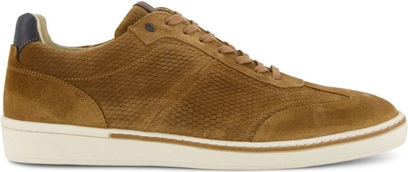 Lage Floris van Bommel sneaker bruin structuur leer