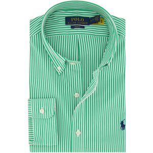 Polo Ralph Lauren casual overhemd Slim Fit button-down groen gestreept katoen