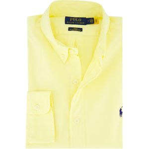 Polo Ralph Lauren casual overhemd Slim Fit geel effen katoen 100%