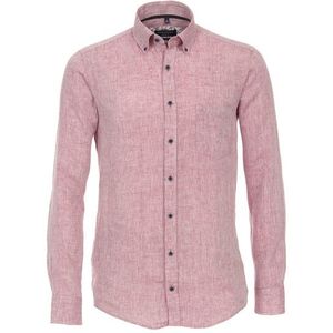 Casual Casa Moda overhemd roze effen linnen normale fit