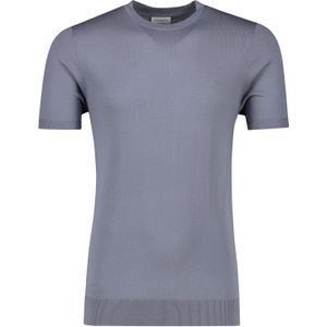 Profuomo tencel t-shirt ronde hals blauw