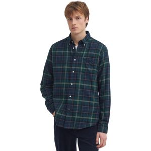 Flanel overhemd Barbour Tailored Fit donkergroen