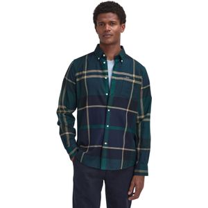 Barbour overhemd groen geruit katoen slim fit