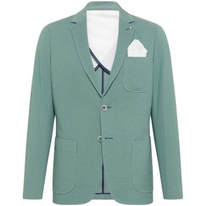 Blue Industry colbert mix & match groen borstzak effen katoen slim fit