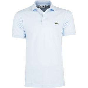 Lacoste polo lichtblauw effen katoen wijde fit