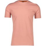 Katoenen Boss Orange Tales t-shirt roze normale fit