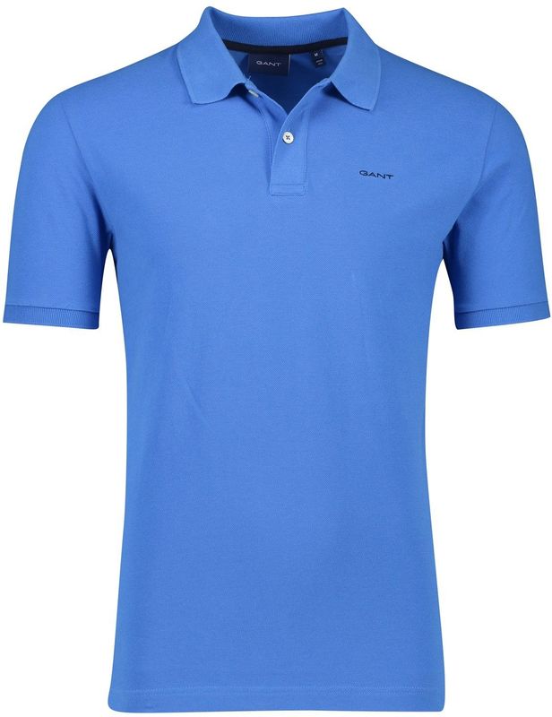 Gant Polo korte mouw Blauw MD. SS Pique Rugger 2003179/471