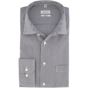 Seidensticker business overhemd Regular normale fit grijs gestreept