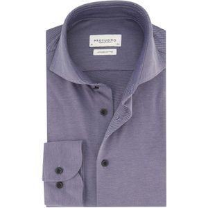 Profuomo business overhemd blauw gestreept katoen