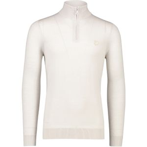 trui Lyle&Scott half zip trui beige merinowol