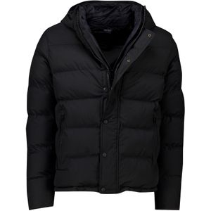 Airforce gewatteerd winterjas effen zwart normale fit