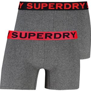 Superdry boxershort katoen grijs gemêleerd slim fit