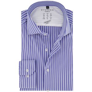Eterna business overhemd corduroy Modern Fit normale fit blauw gestreept
