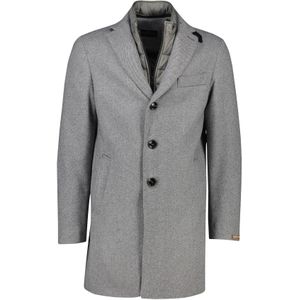 Portofino normale fit manteljas grijs wol