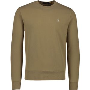 katoenen Polo Ralph Lauren sweater olijfgroen  effen